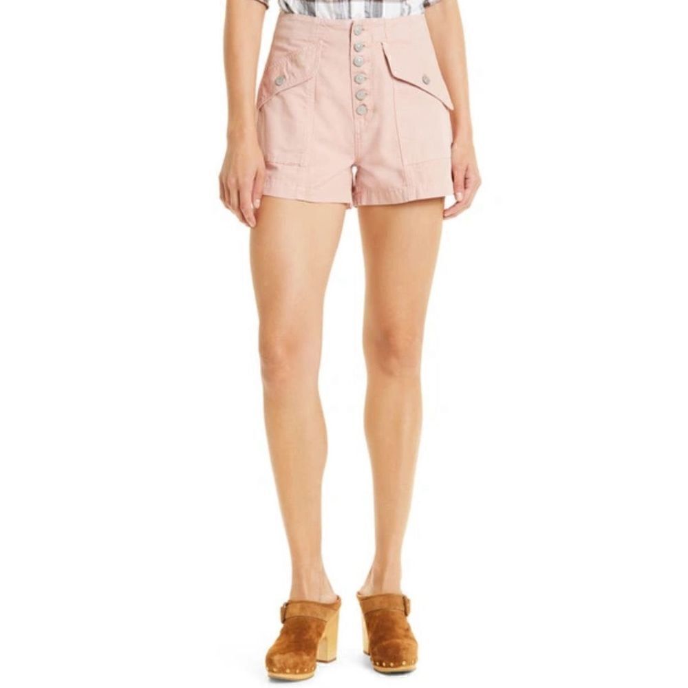 Veronica Beard Robbie Patch-Pocket Short in Pink Mauve NWOT Size 28